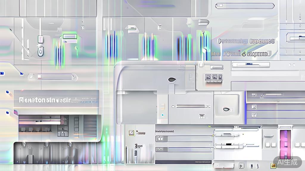 High-quality illustration of user interface design for AI tools, minimalist style