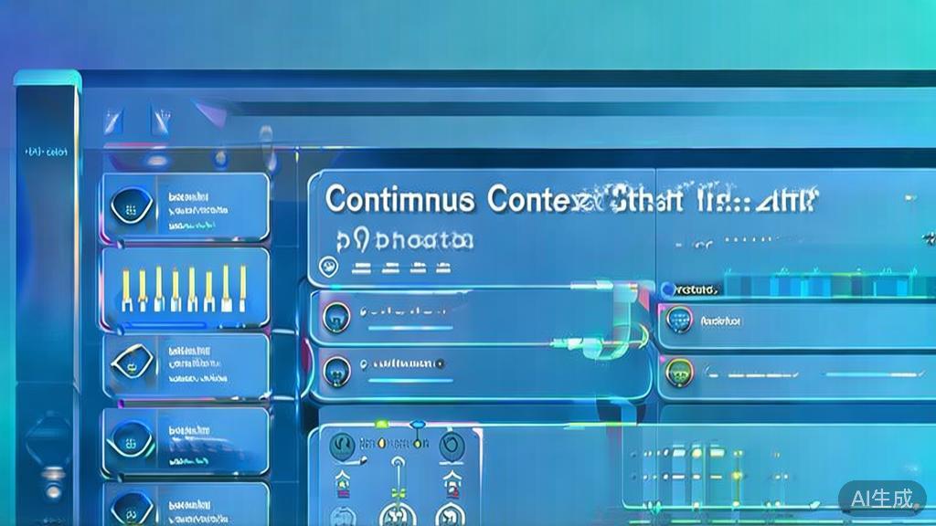 Flat vector illustration of continuous content optimization in media, dashboard style, soft blue gradient