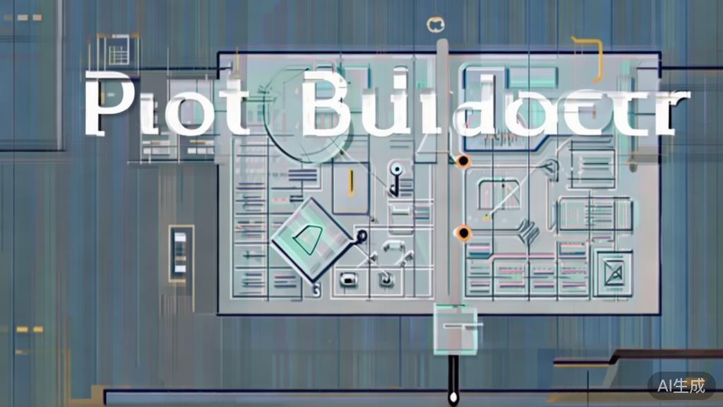 High-quality business illustration regarding plot builder, minimal flat design