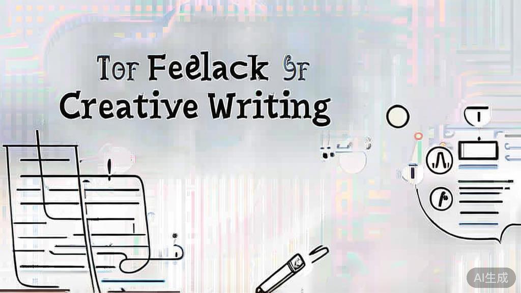 "High-quality business illustration regarding feedback mechanisms in creative writing, minimal flat design"