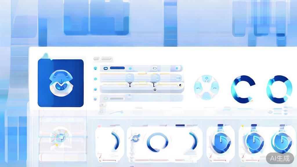 Flat vector illustration of audience feedback collection, dashboard style, soft blue gradient