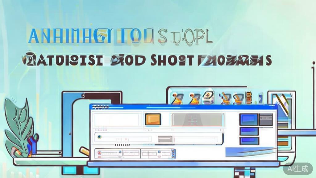 High-quality business illustration regarding animation tools for short dramas, minimal flat design