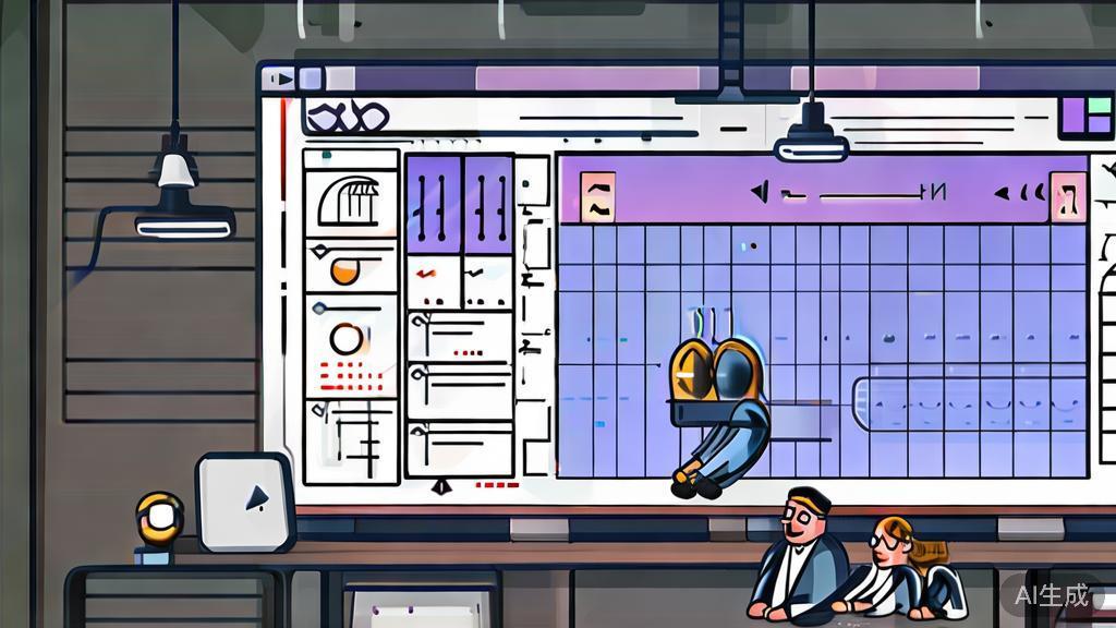 "High-quality business illustration regarding animation software troubleshooting, minimal flat design"