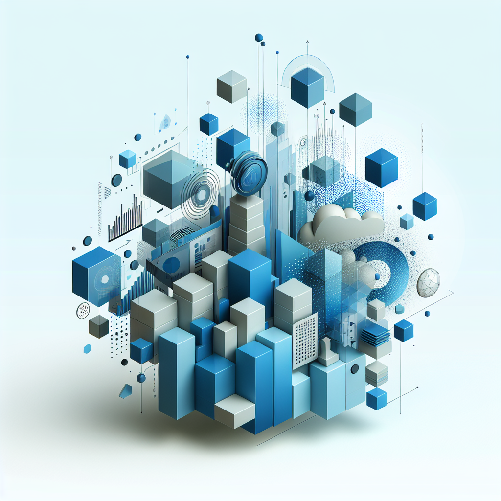 "Abstract business concept with geometric shapes, professional blue gradient, clean minimal design, modern corporate illustration, high resolution, 4k"