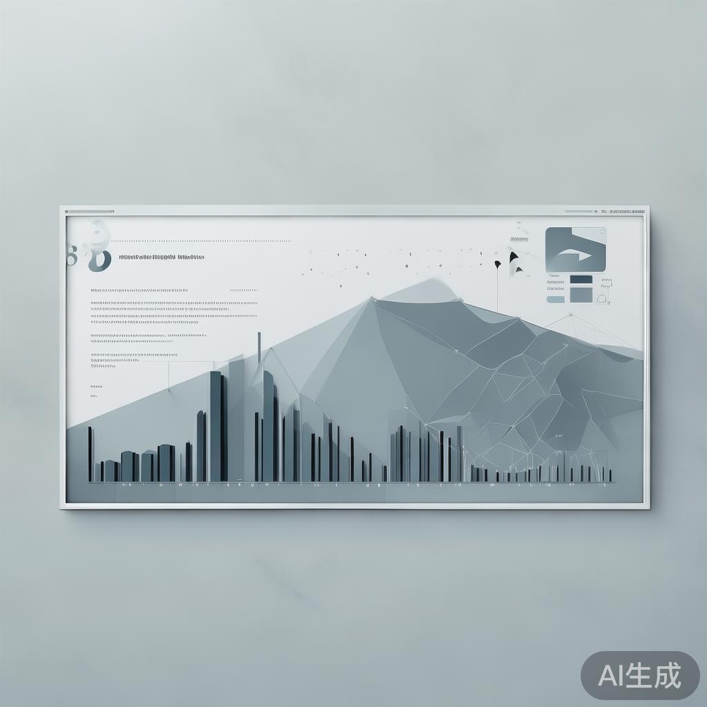 "Minimalist business dashboard with abstract data visualization, soft gradient background, professional color scheme, clean geometric shapes, flat design style, high quality"