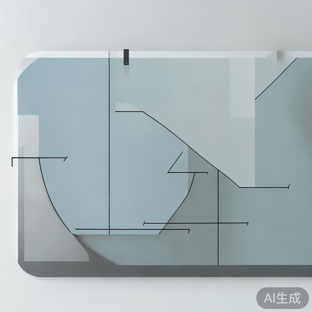 Minimalist business dashboard with abstract data visualization, soft gradient background, professional color scheme, clean geometric shapes, flat design style, high quality