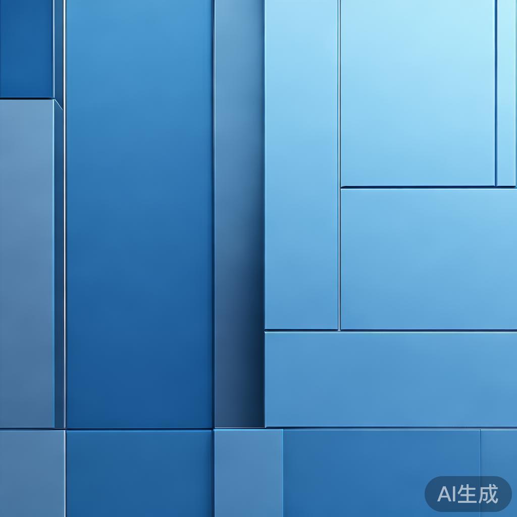 Minimalist business concept with geometric shapes, professional blue gradient, clean minimal design, modern corporate illustration, high resolution, 4k