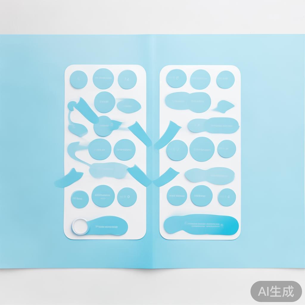 "Simple flowchart illustration with connected circles and arrows, light blue and white color scheme, clean minimal design, business presentation style, infographic element"