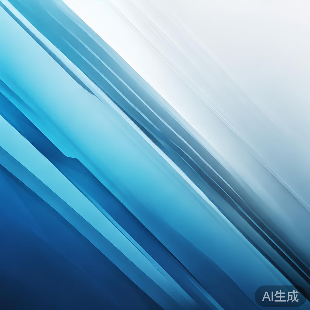 Abstract business concept with geometric shapes, professional blue gradient, clean minimal design, modern corporate illustration, high resolution, 4k