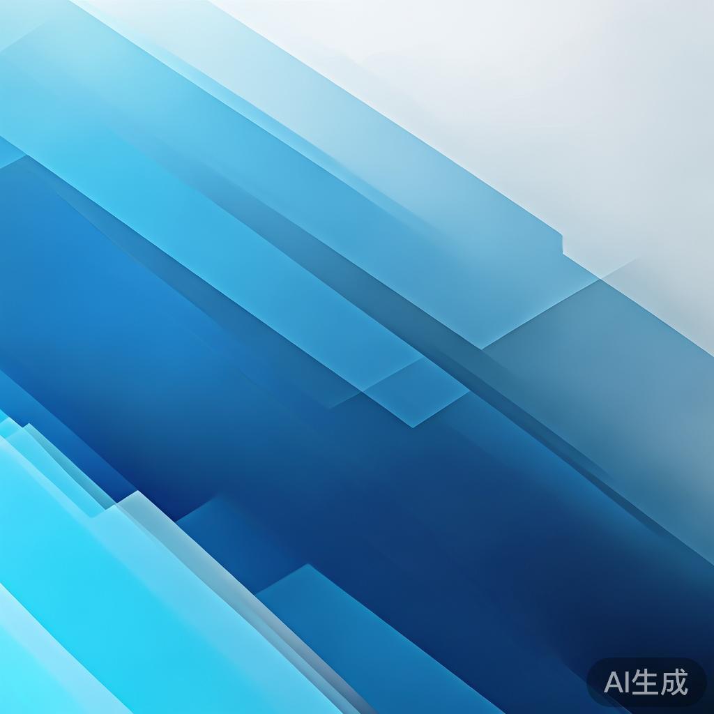 "Abstract business concept with geometric shapes, professional blue gradient, clean minimal design, modern corporate illustration, high resolution, 4k"