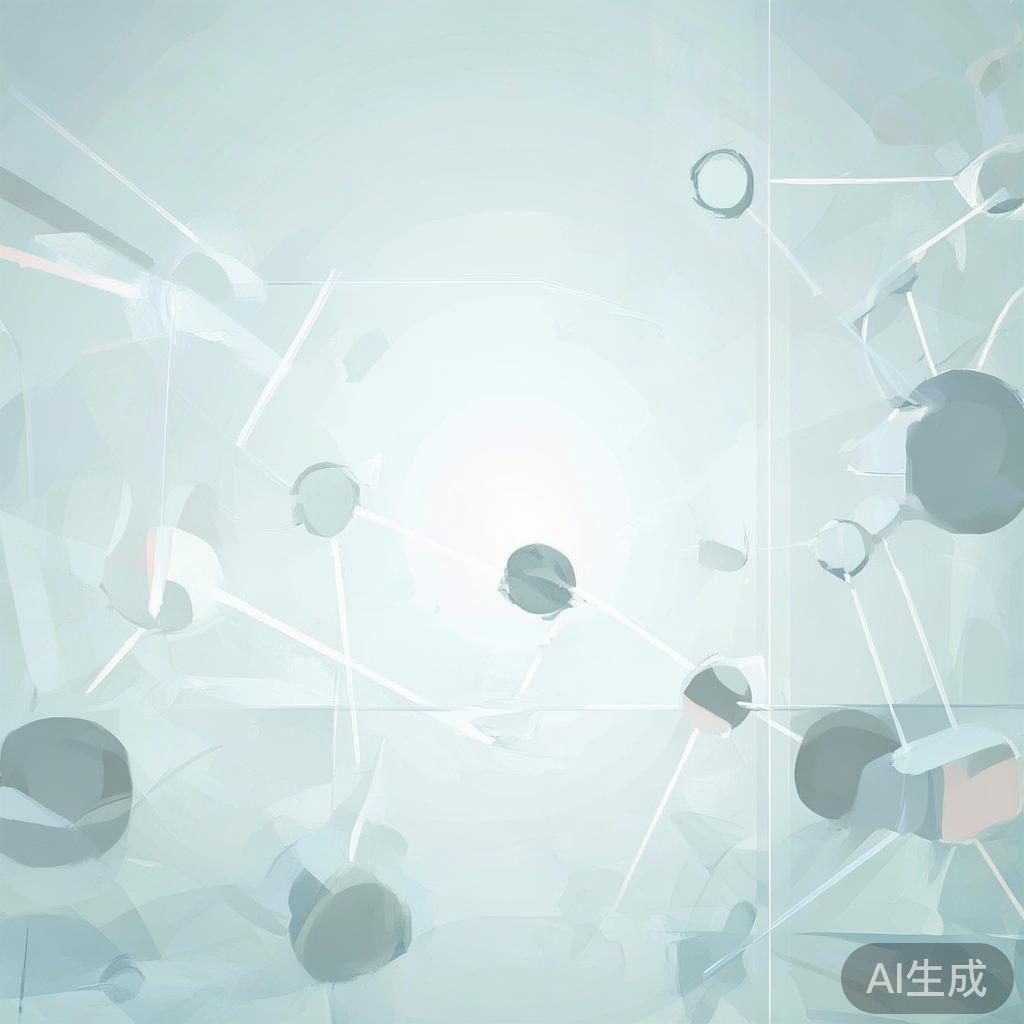 Abstract network nodes connected by lines, soft color scheme, clean minimal illustration, modern digital concept, technology background