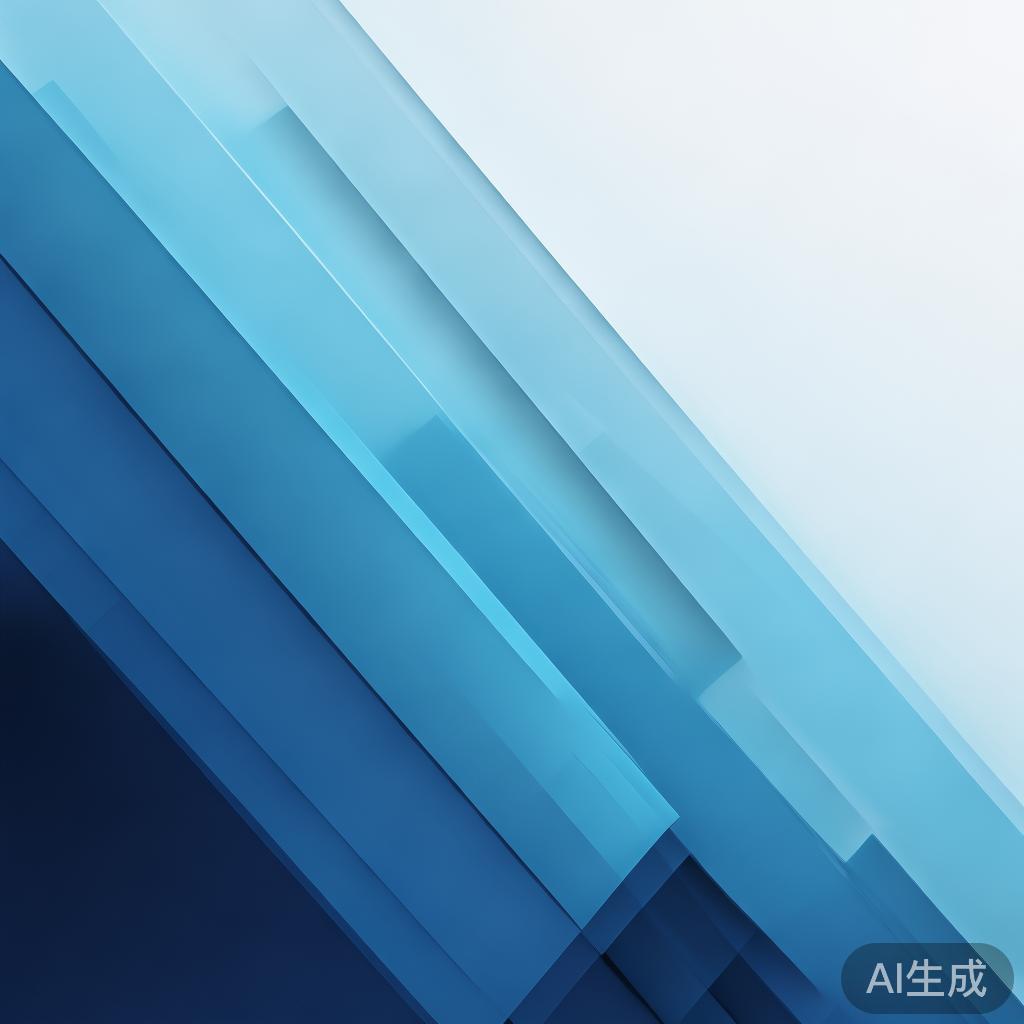 "Abstract business concept with geometric shapes, professional blue gradient, clean minimal design, modern corporate illustration, high resolution, 4k"