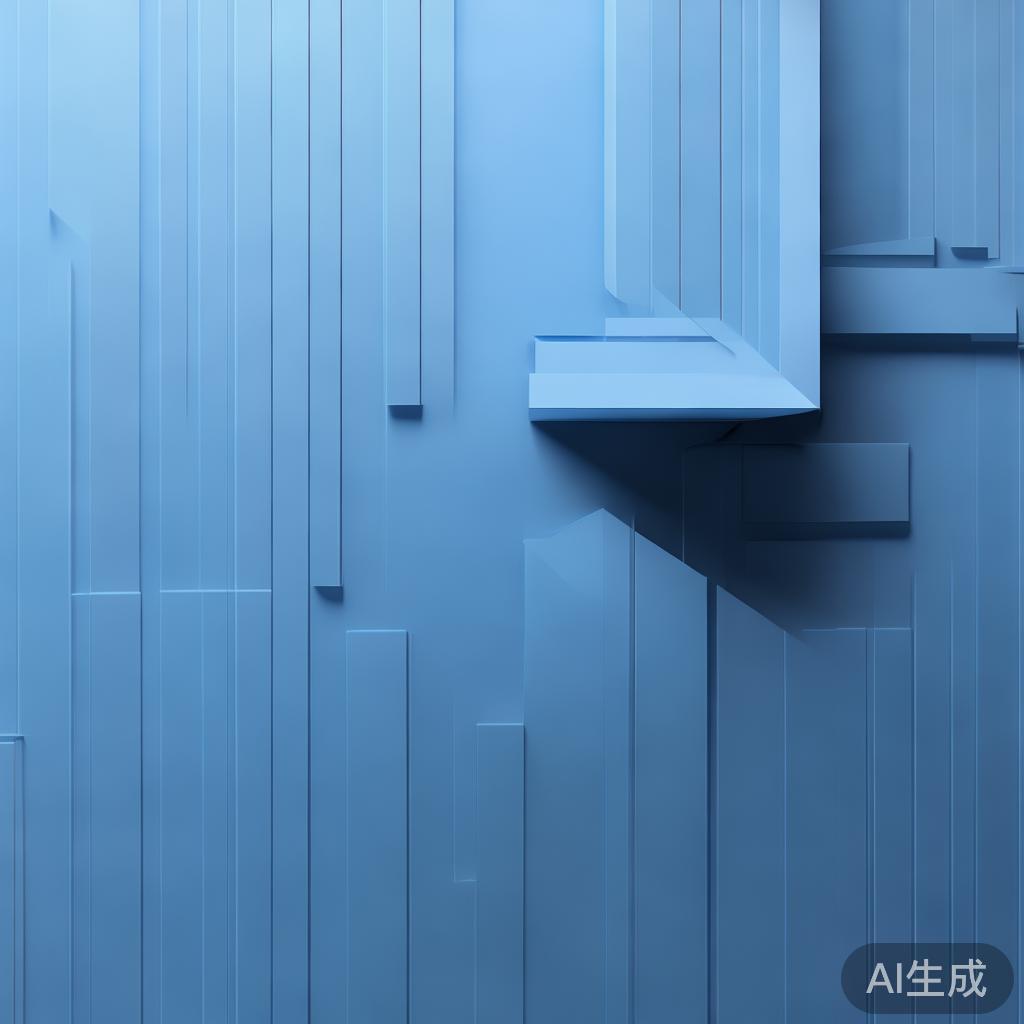 Minimalist business concept with geometric shapes, professional blue gradient, clean minimal design, modern corporate illustration, high resolution, 4k