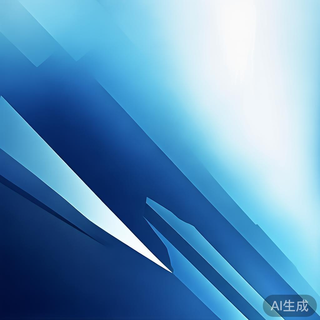 "Abstract business concept with geometric shapes, professional blue gradient, clean minimal design, modern corporate illustration, high resolution, 4k"