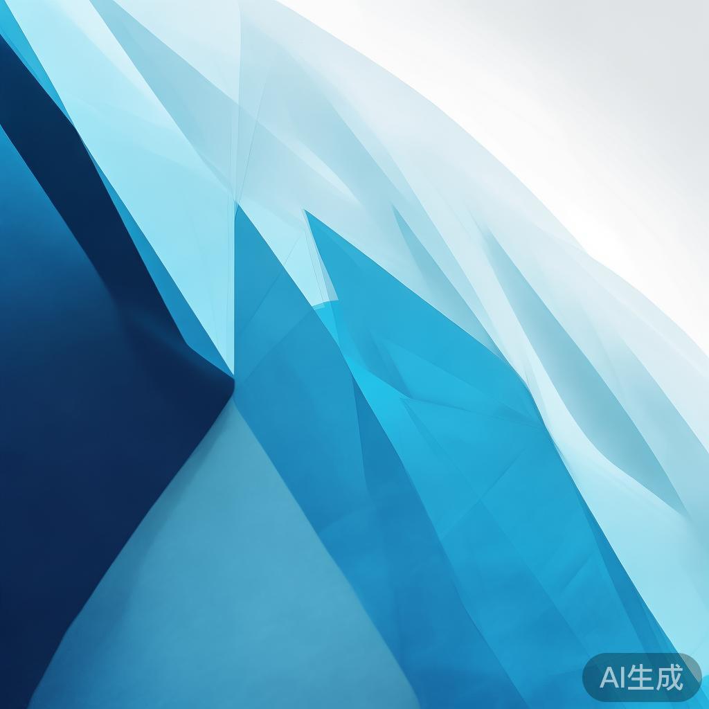 "Abstract business concept with geometric shapes, professional blue gradient, clean minimal design, modern corporate illustration, high resolution, 4k"