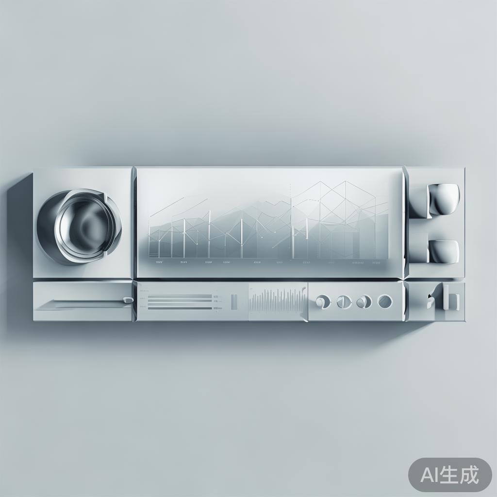 "Minimalist business dashboard with abstract data visualization, soft gradient background, professional color scheme, clean geometric shapes, flat design style, high quality"