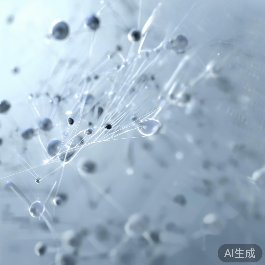 Abstract network nodes connected by lines, soft color scheme, clean minimal illustration, modern digital concept, technology background, minimal, clean, professional, abstract