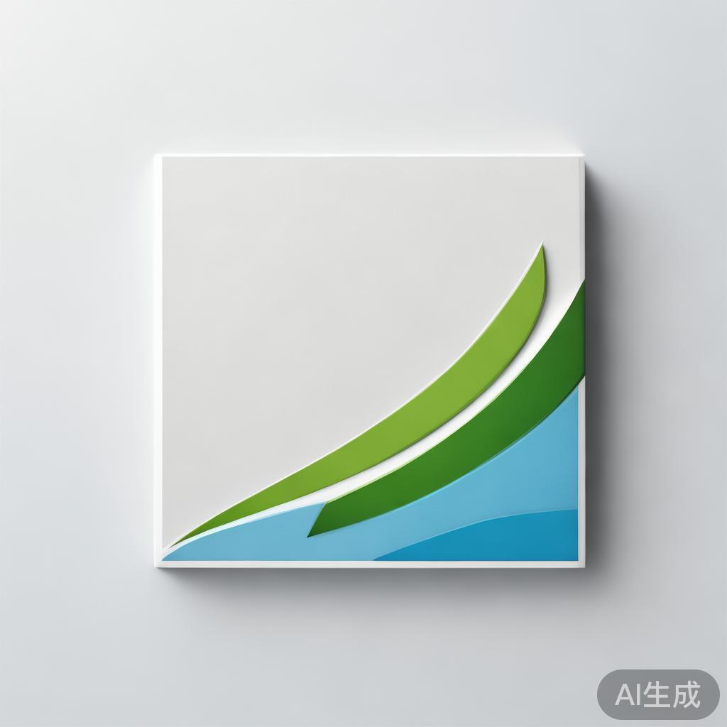 Upward trending graph with simple geometric elements, green and blue color palette, clean business infographic style, minimal design, growth concept