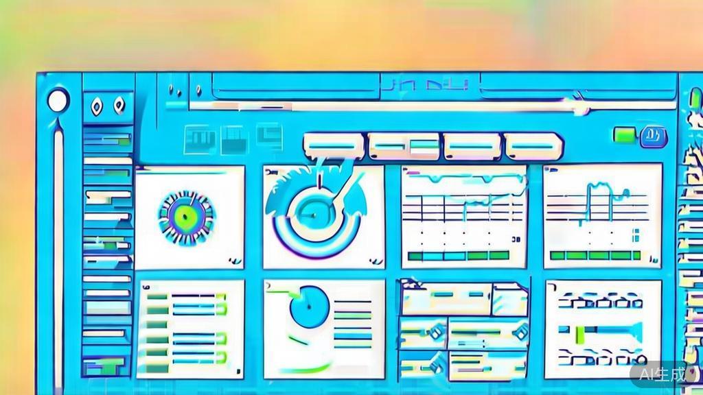 Flat vector illustration of successful anime analysis, dashboard style, soft blue gradient