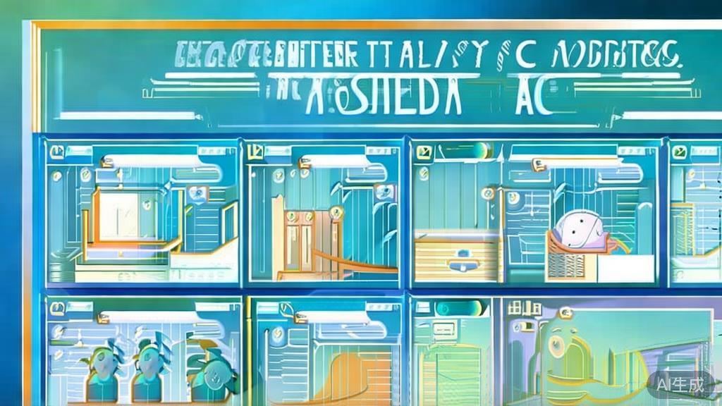 Flat vector illustration of character development in short plays, dashboard style, soft blue gradient