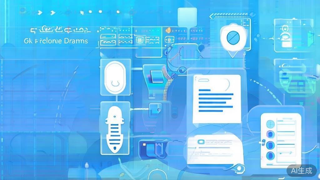 Flat vector illustration of 微短剧创作过程, dashboard style, soft blue gradient