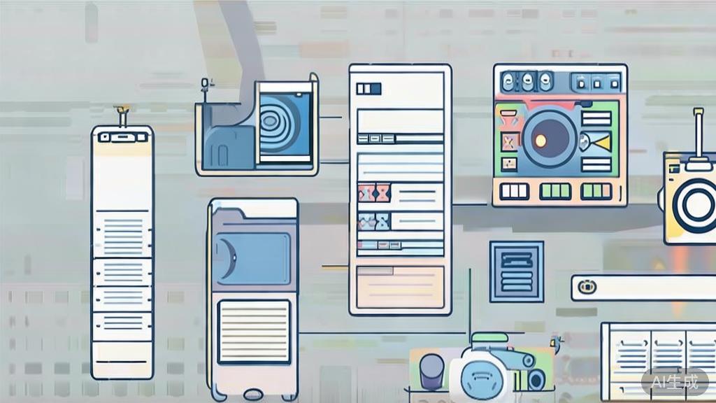 "High-quality business illustration regarding micro short drama production tools, minimal flat design"