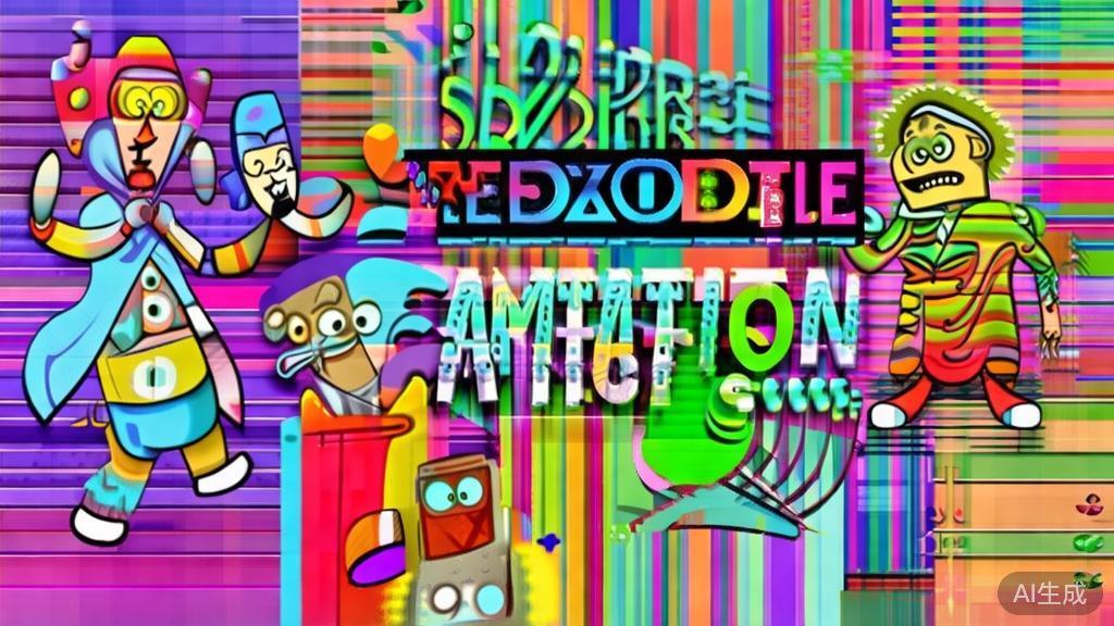 "Vector illustration of animated characters created using mobile animation software, colorful and engaging"