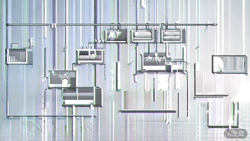 "High-quality business illustration regarding the expansion of AI video generation applications across various industries, minimal flat design"