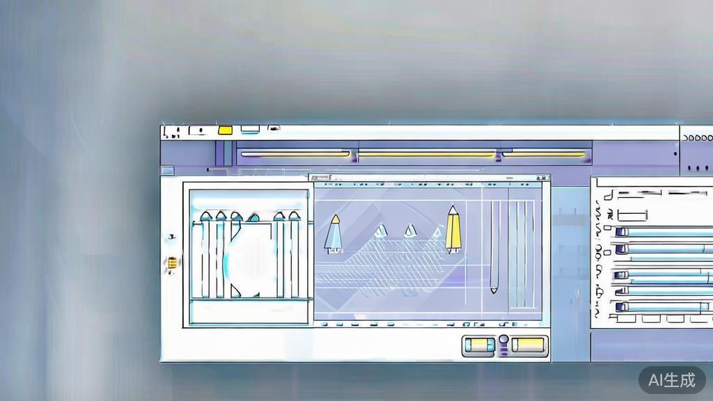 High-quality business illustration regarding Pencil2D animation software, minimal flat design