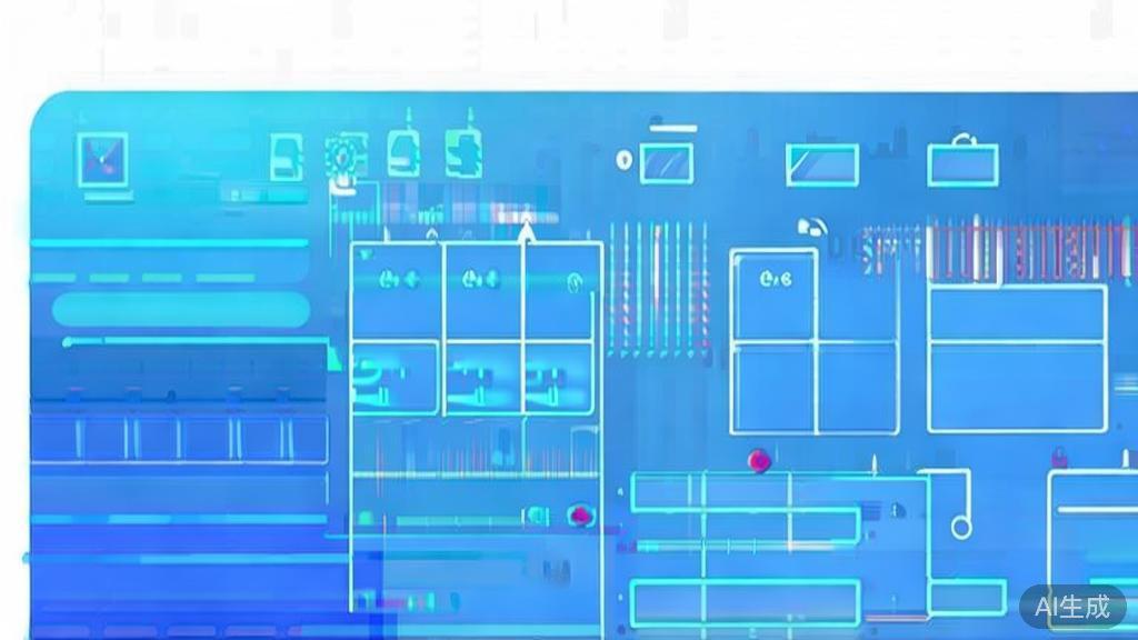 Flat vector illustration of mobile animation app interface, dashboard style, soft blue gradient