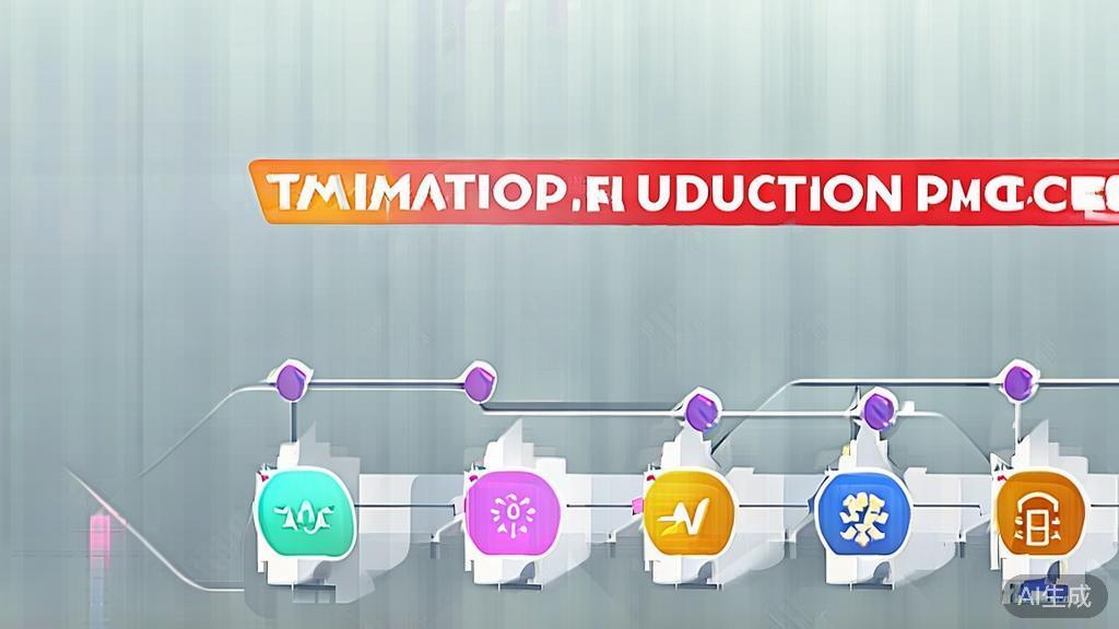 "High-quality business illustration regarding animation production process, minimal flat design"