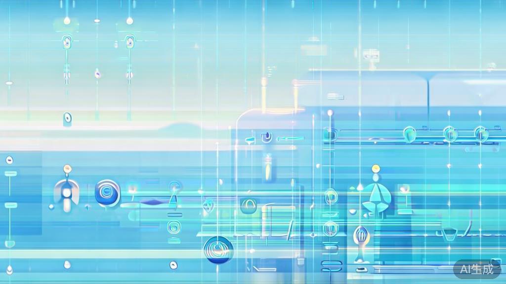 "Flat vector illustration of animation software user experience, dashboard style, soft blue gradient"