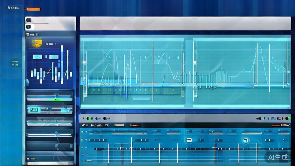 Flat vector illustration of video editing tools, dashboard style, soft blue gradient