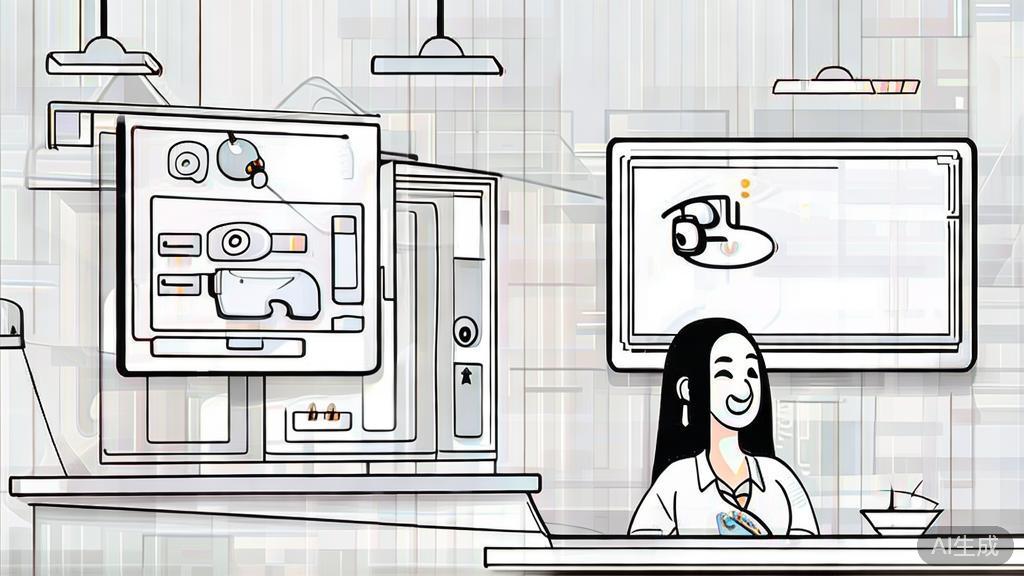 "High-quality business illustration of a teacher creating educational videos, minimal flat design"