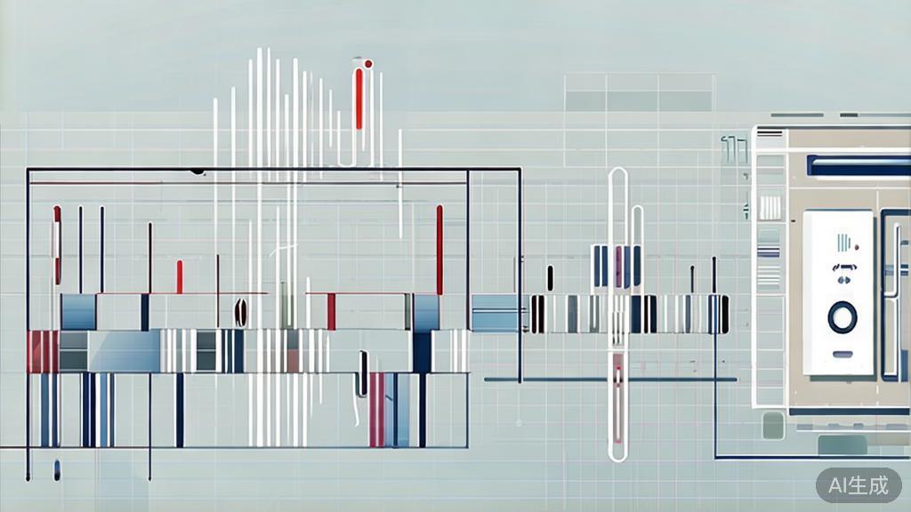 High-quality business illustration regarding audio processing in video production, minimal flat design