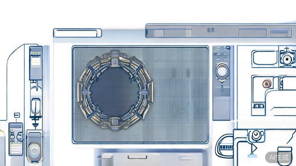 High-quality business illustration regarding AI art generation, minimal flat design