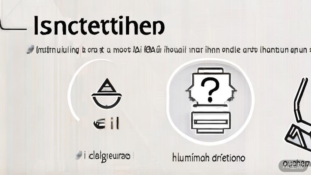 High-quality business illustration regarding common misconceptions in AI art creation, minimal flat design