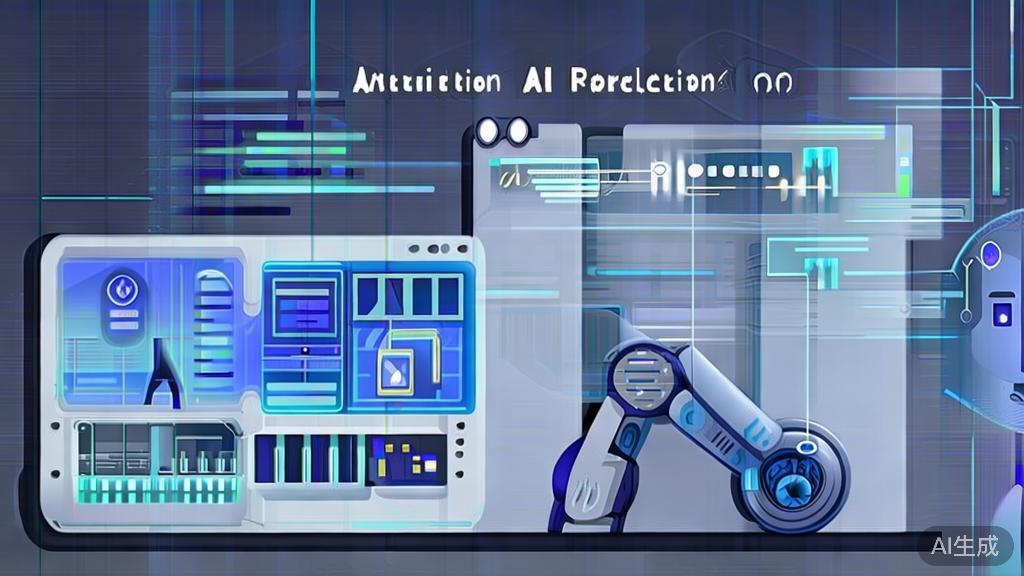 "High-quality business illustration regarding AI in animation post-production, flat design"