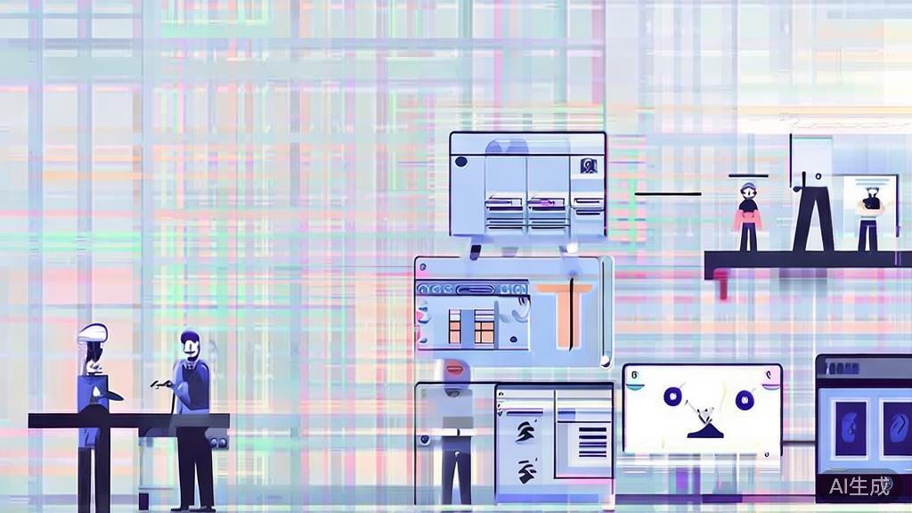 "Flat vector illustration of remote collaboration in animation production, minimalist design"