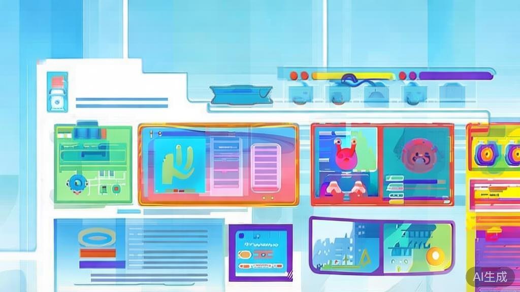 "Flat vector illustration of a completed animation project showcasing creativity and teamwork, dashboard style, soft blue gradient"