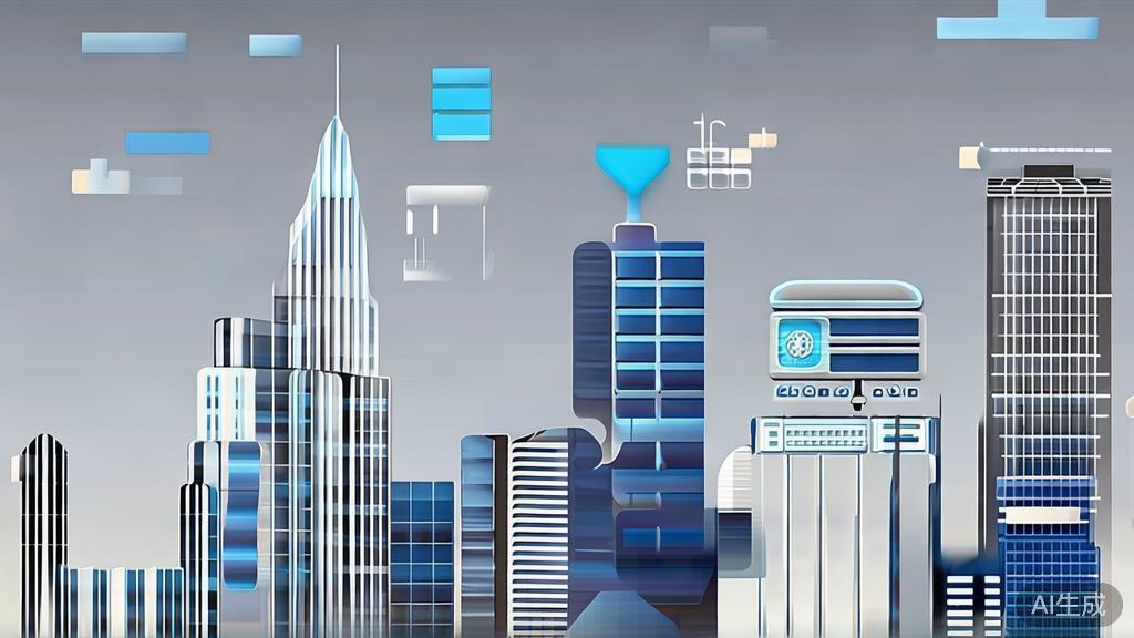 High-quality business illustration regarding future trends in AI and animation, minimal flat design