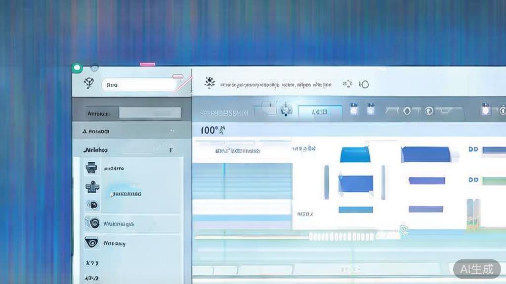 Flat vector illustration of AI动漫制作app features, dashboard style, soft blue gradient