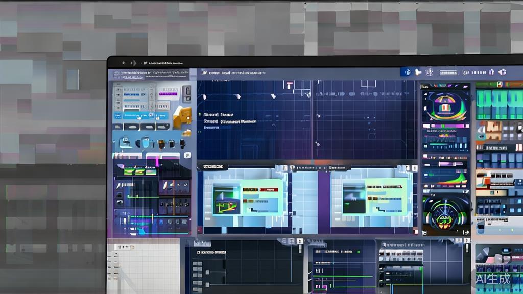 "Illustration of online learning resources for AI video synthesis, depicting a computer screen with video tutorials, modern design"