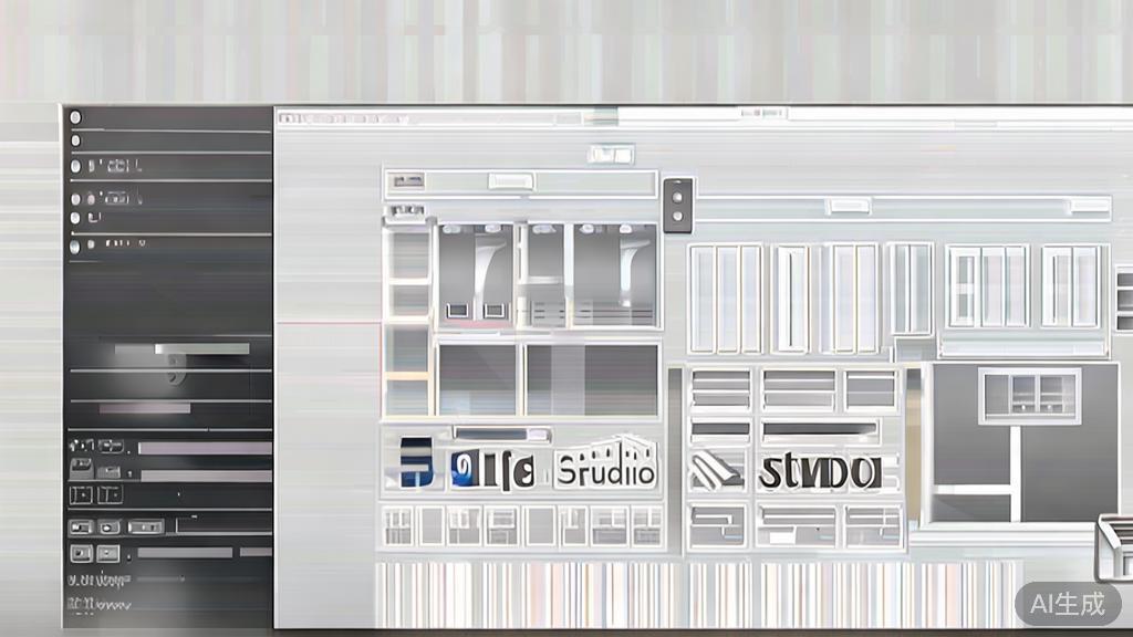 High-quality business illustration regarding Synfig Studio, minimal flat design