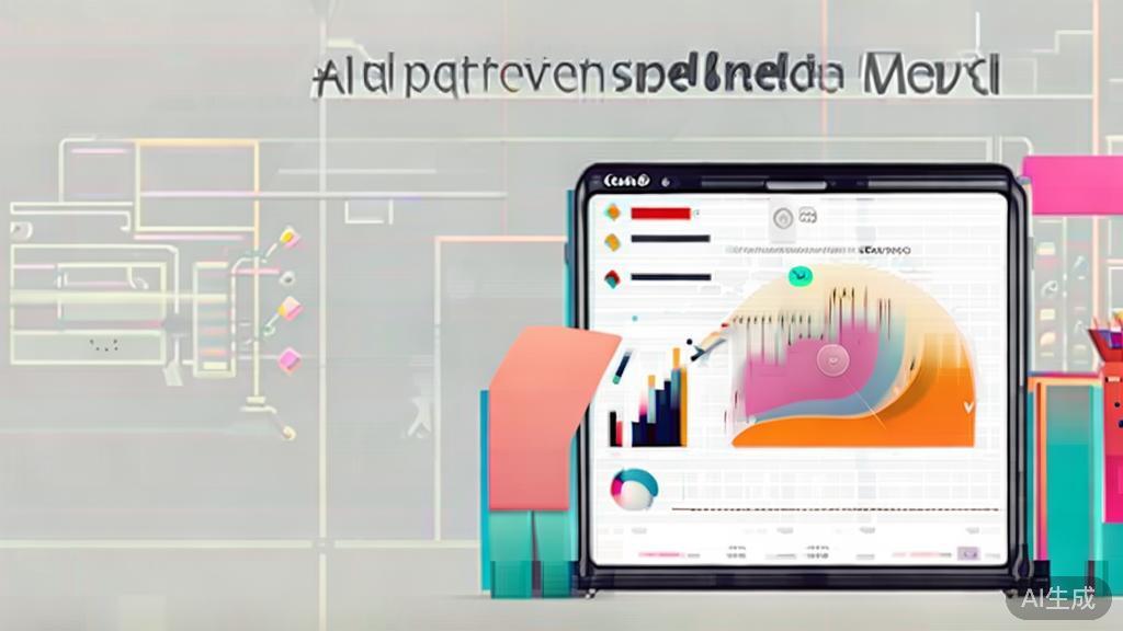 High-quality business illustration regarding AI in social media, minimal flat design