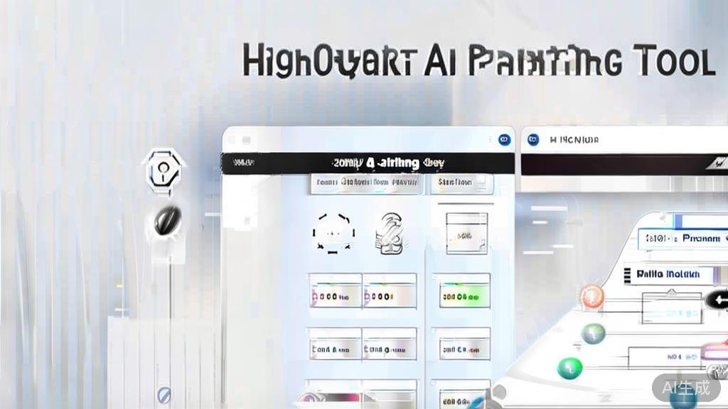 "High-quality business illustration regarding AI painting tools pricing, minimal flat design"
