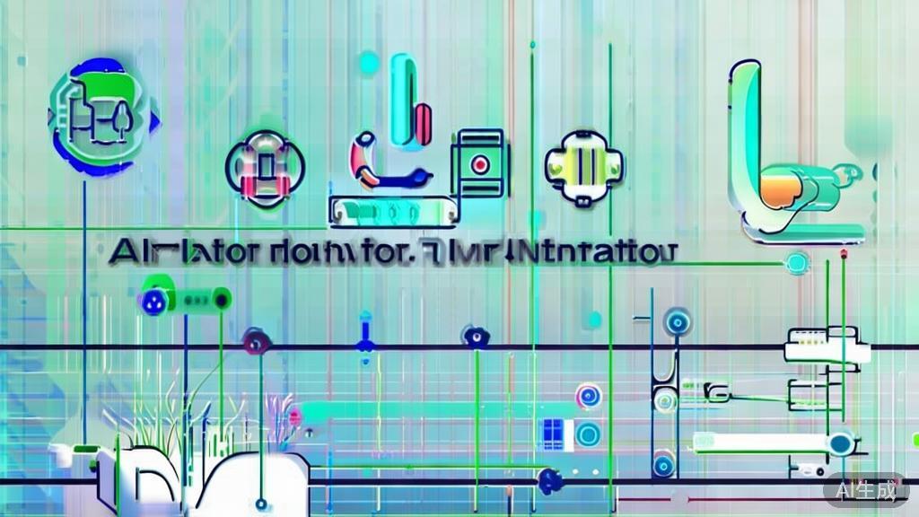 High-quality business illustration regarding AI applications in animation, minimal flat design
