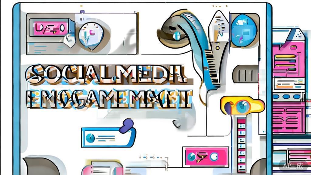 High-quality business illustration regarding social media engagement, minimal flat design