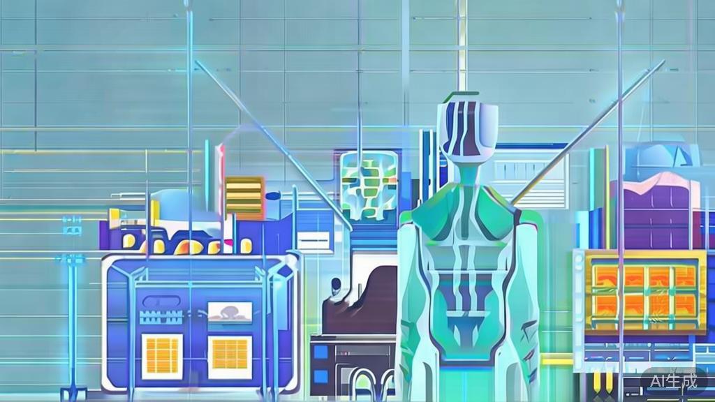 "Flat vector illustration of AI in advertising, showcasing diverse ad campaigns generated by AI, soft blue gradient"