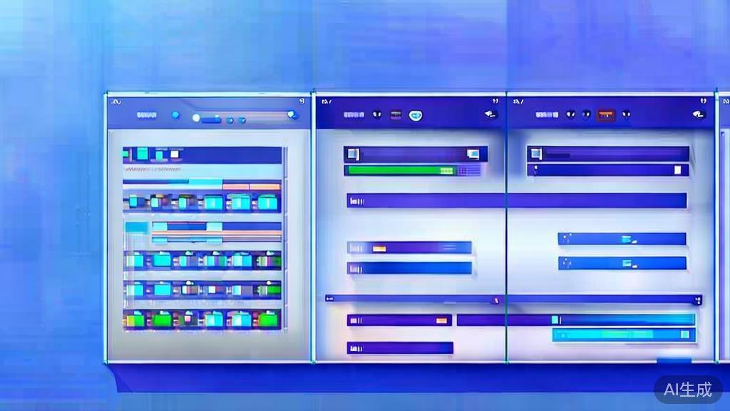 Flat vector illustration of comparison between different AI image animation software, dashboard style, soft blue gradient
